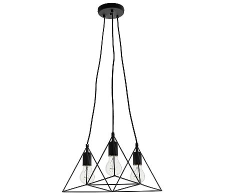 Luminex Csillár TREKANT 1 1xE27/60W fekete