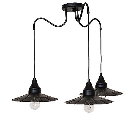 Luminex Függeszték BOYD 3xE27/60W fekete
