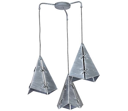 Luminex Függeszték CONALL 3xE27/60W patina ezüst