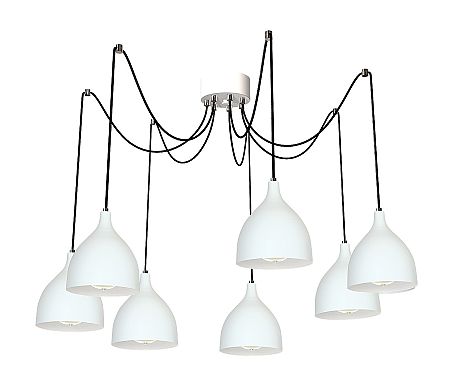 Luminex Függeszték EVAN 7xE27/60W fehér