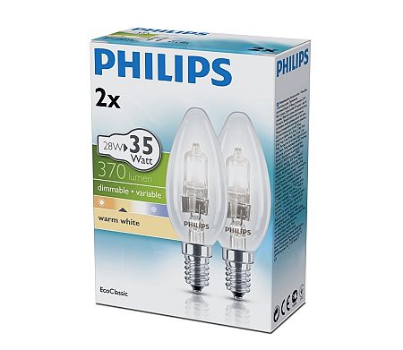 Philips KÉSZLET 2x Dimmelhető halogén izzó E14/28W/230V