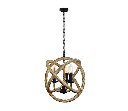 Polux Függeszték ROPE GLOBO 3xE14/10W/230V