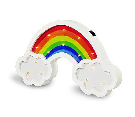 Polux LED Gyereklámpa LED/2xAA szívárvány