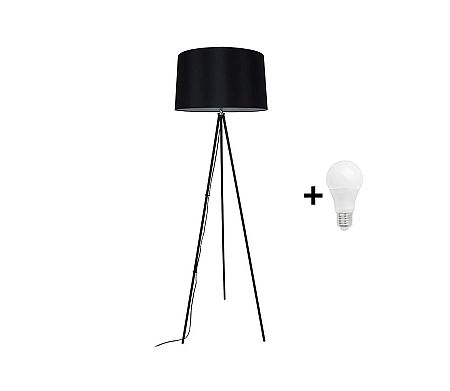 Solight LED Állólámpa 1xE27/10W/230V fekete 145cm