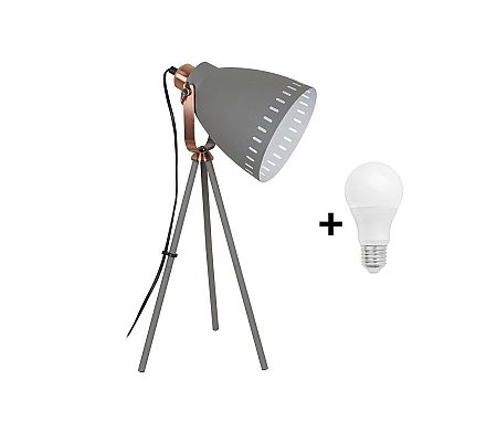 Solight LED Állólámpa 1xE27/10W/230V szürke 52cm