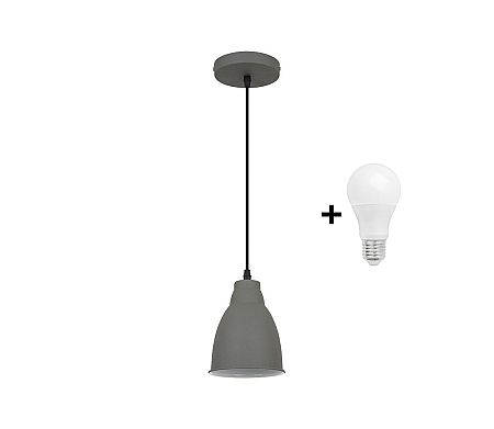 Solight LED Csillár 1xE27/10W/230V szürke 13,5cm