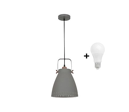 Solight LED Csillár 1xE27/10W/230V szürke 26,5cm