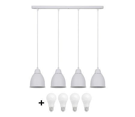 Solight LED Csillár 4xE27/10W/230V fehér 14cm