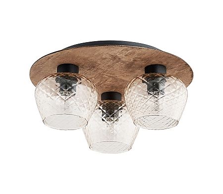 TK Lighting csillár MADERA BROWN 3xE27/60W/230V