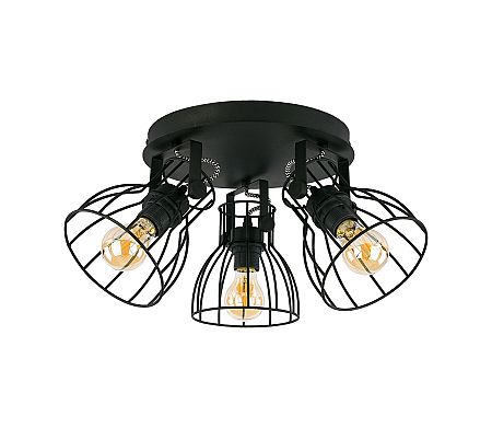 TK Lighting spotlámpa ALANO BLACK 3xE27/60W/230V