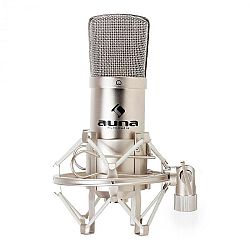 Auna CM001S stúdió kondenzátor mikrofon, ezüst
