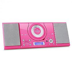 Auna MC-120, sztereó rendszer, MP3 CD lejátszó, USB, rózsaszín