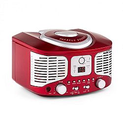 Auna RCD320, retró CD lejátszó, FM, AUX, piros