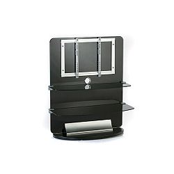 Electronic-Star TV bútor, üveg, 2 emeletes, LCD tartó rack, fekete