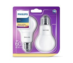 Philips KÉSZLET 2x LED izzó Philips E27/8W/230V