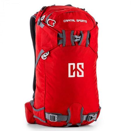 Capital Sports CS 30 szabadidő- és sport hátizsák, 30 liter, vízlepergető nylon, piros