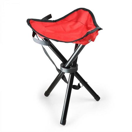DURAMAXX Hordozható kempingszék, horgász szék, piros-fekete, 500 g