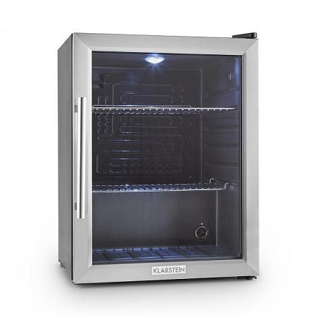 Klarstein Beersafe XL hűtőszekrény, 65 l, B osztály, üvegajtó, rozsdamentes acél