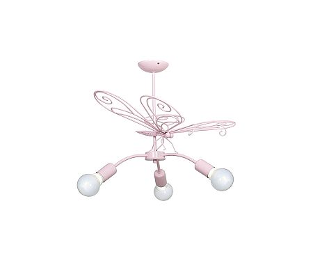 Luminex Gyermek csillár Pillangó 2xE27/60W rózsaszín