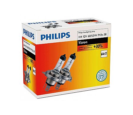 Philips Készlet 2 x autóizzó Philips VISION 12342PRC2 H4 P43t