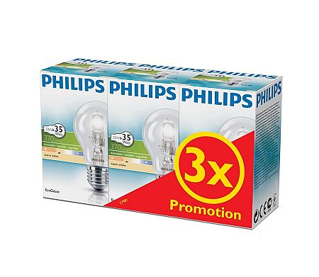 Philips KÉSZLET 3x Dimmelhető halogén izzó Philips E27/28W/230V